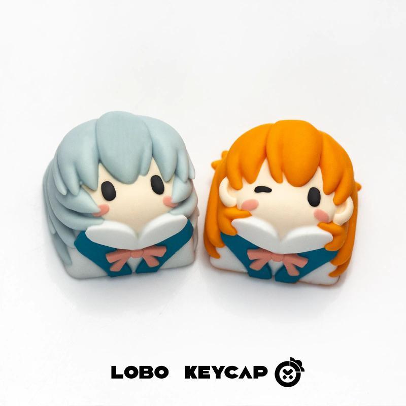 Keycap Artisan Anime - غطاء مفاتيح أنمي إيفانجيليون للفتيات ،