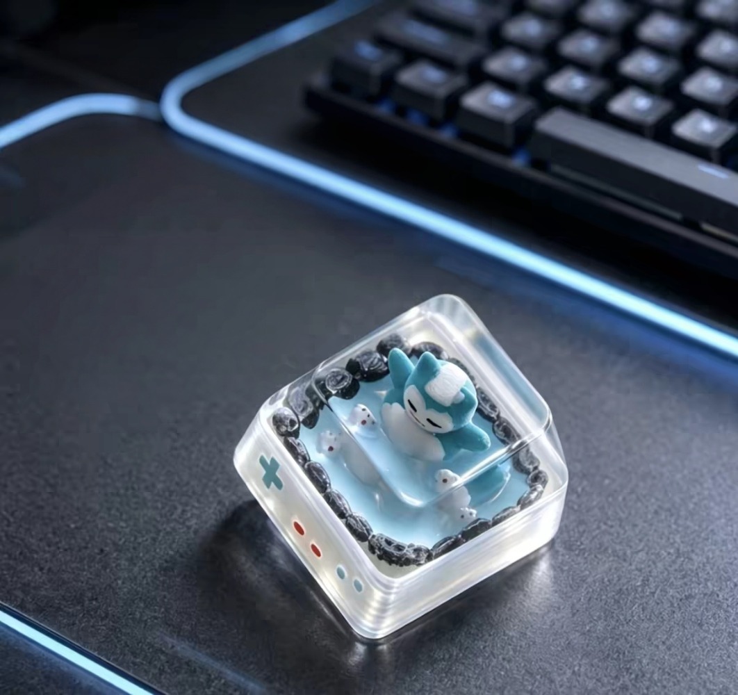 Keycap Artisan Anime - غطاء مفتاح بوكيمون سنورلاكس من الراتنج